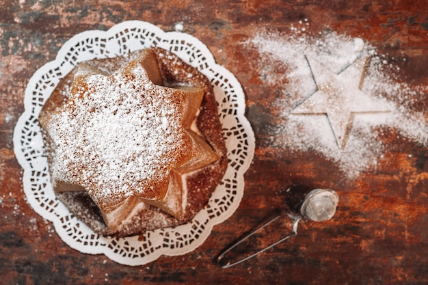 Pastel de pandoro italiano