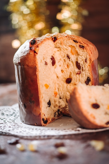 Pastel de panettone italiano