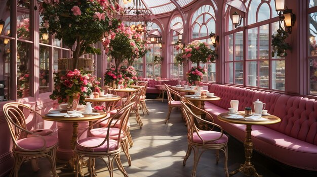Foto el pastel paradise cafe barbie dream bistro es uno de los mejores restaurantes del mundo.