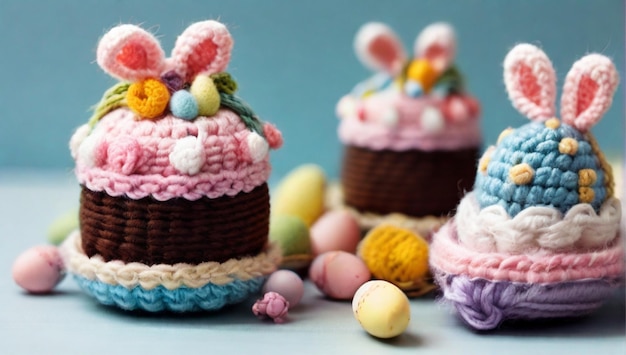 El pastel de Pascua amigurumi