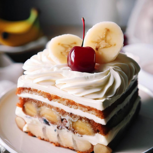 Pastel de plátano con queso crema