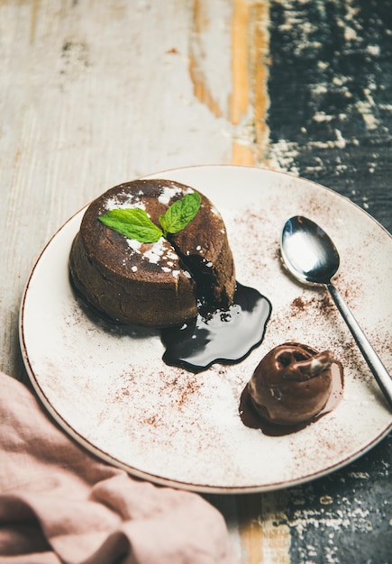 pastel de postre soufflé