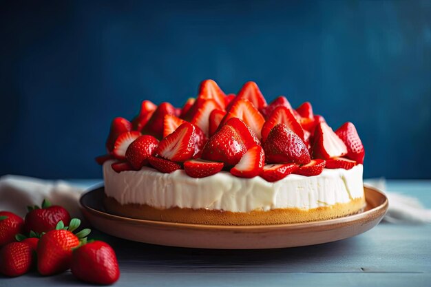 Pastel de queso refinado en tonos beige para los amantes de los postres