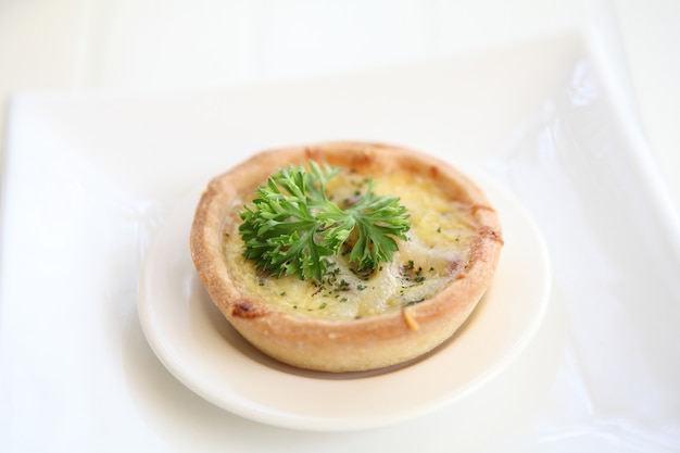 Pastel de quiche de espinacas