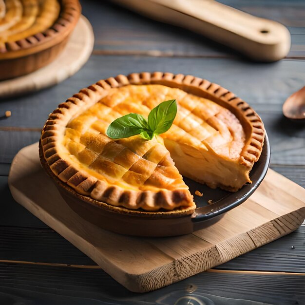 Un pastel con una rebanada sacada de él