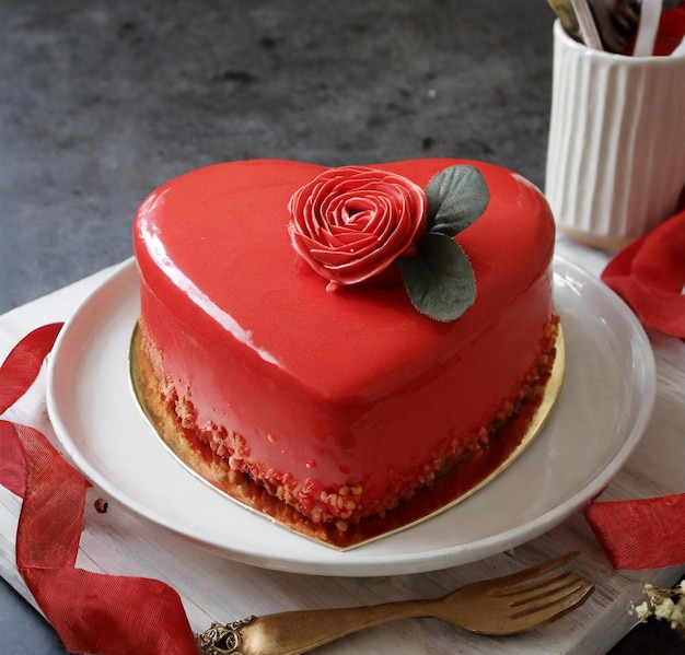 el pastel de San Valentín