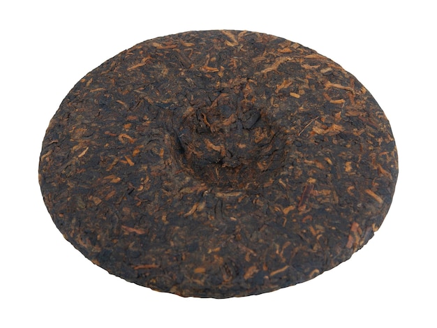 Pastel de té pu erh aislado