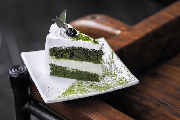 Pastel de té verde