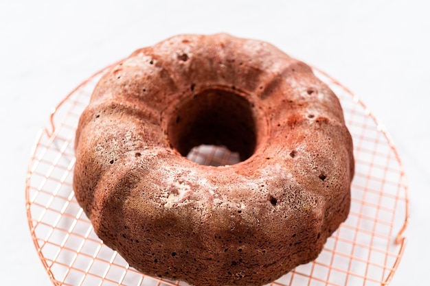 Pastel de terciopelo rojo