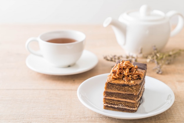 pastel de toffee de cafe