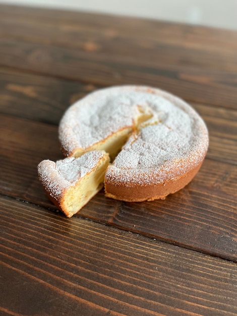 Pastel de yogur con manzanas