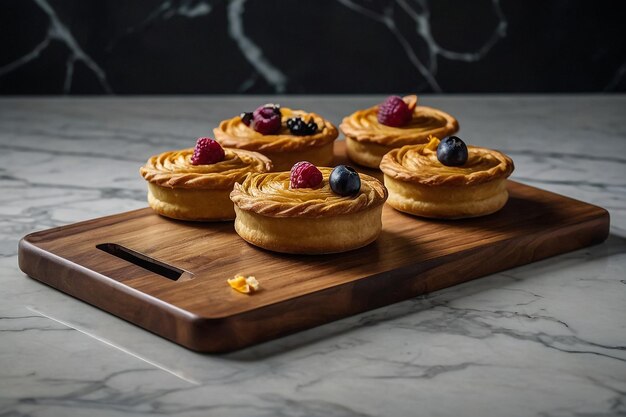 Pastelaria azeri em tabuleiro de mármore para o Novruz