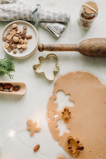 pastelería dulce casera, pan de jengibre, maqueta de hombre de jengibre