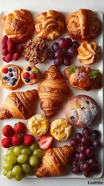 Pastelería y frutas