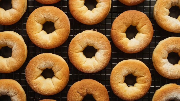 Foto pastelería de palmier deliciosas galletas de palmier francesas con vista de azúcar