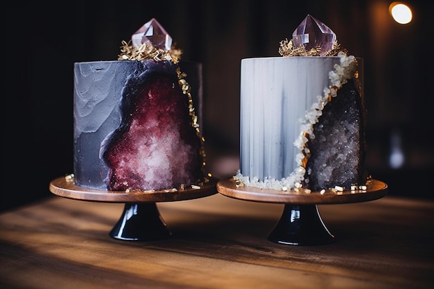 Pasteles de boda de Edgy Geode