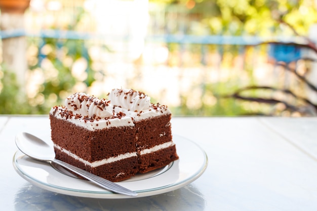 pasteles de chocolate en la casa