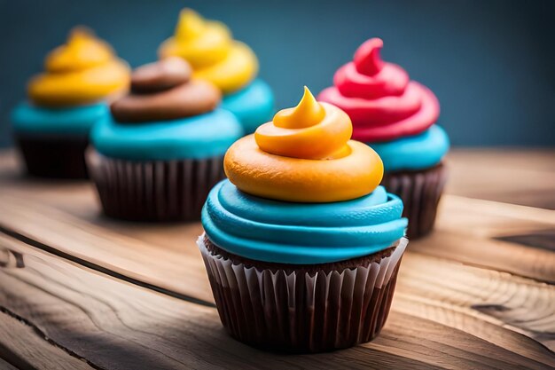 pasteles de colores con delicioso