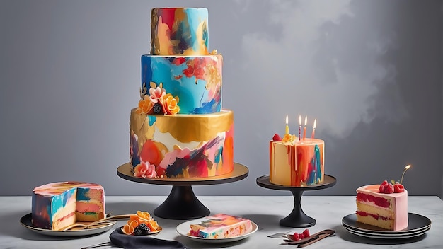 Pasteles de cumpleaños caprichosos Pasteles de aniversario elegantes Pasteles de nacimiento creativos Pasteles de día decadentes