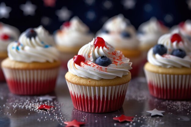 Los pasteles del día de la independencia de los Estados Unidos generados por la IA