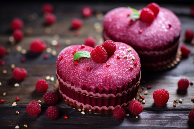 Pasteles en forma de corazón para el día de San Valentín