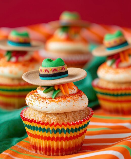 Pasteles mexicanos con sombrero