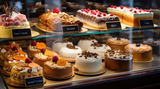 pasteles en la panadería