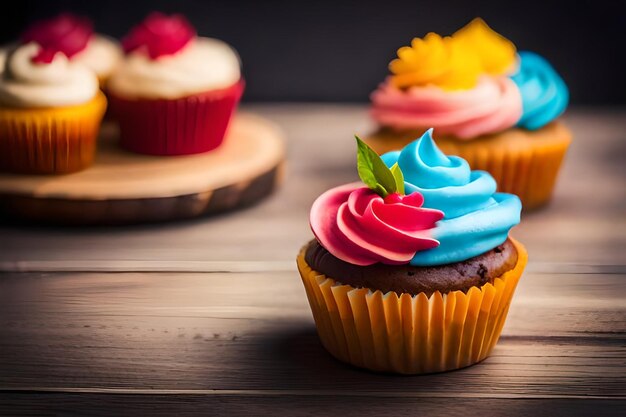 pastelitos coloridos con deliciosos