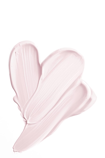 Pastell Beauty Swatch Hautpflege und Make-up Kosmetikprodukt Muster Textur isoliert auf weißem Hintergrund Make-up-Fleck Creme Kosmetik Abstrich oder Pinselstrich