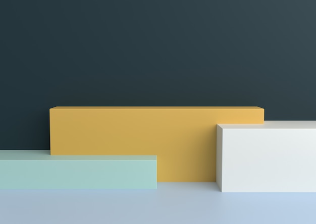 Pastell der minimalen geometrischen Form, der Wiedergabe 3d liebt.