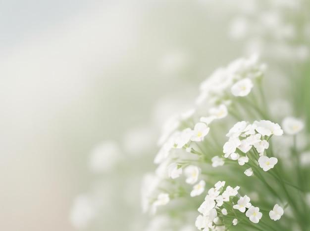 Pastell Eleganz Gypsophila Blüten im pastellfarbenen Hintergrund