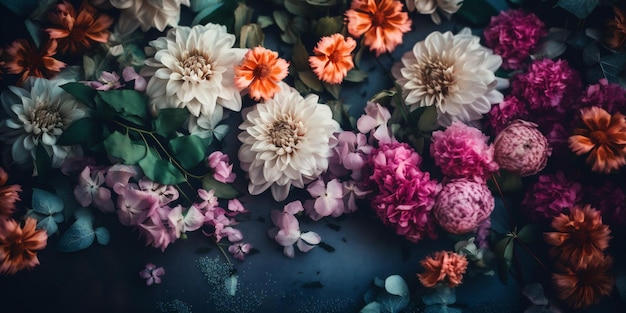 Pastellkonzept Blume Frühling Hintergrund Design Blüte Valentin Farbe Pfingstrosen Aquarell Generative KI