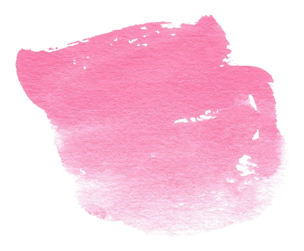 Pastellrosa Aquarellform isoliert auf weißem Hintergrund