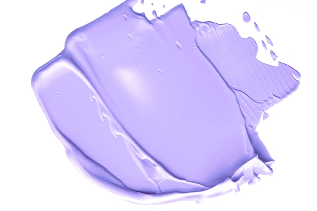 Pastellviolette Schönheitsmuster-Hautpflege- und Make-up-Kosmetikprodukt-Mustertextur isoliert auf weißem Ba