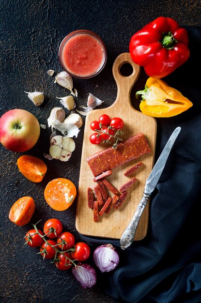 Pastilla de tomate seco salado Aperitivo salado casero