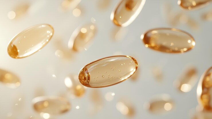 las pastillas de oro están esparcidas en una superficie blanca
