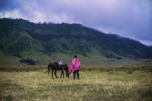 Pastores de caballos en el Bromo