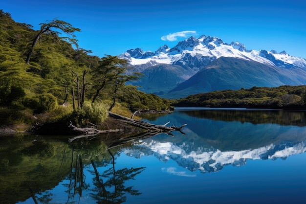 Patagonien Berge Seen Gletscher vielfältige Fauna Wilde Schönheit generative IA
