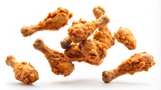 Las patas de pollo fritas y crujientes caen