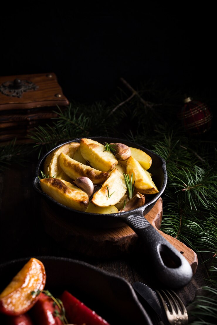Patatas al horno con ajo
