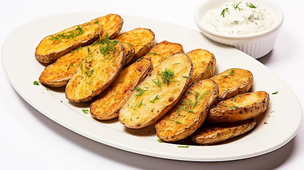 Patatas Al Horno Con Dip De Yogurt