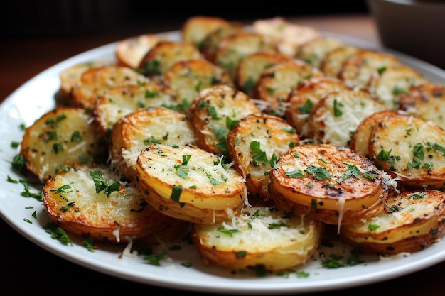 Patatas asadas con ajo y parmesán