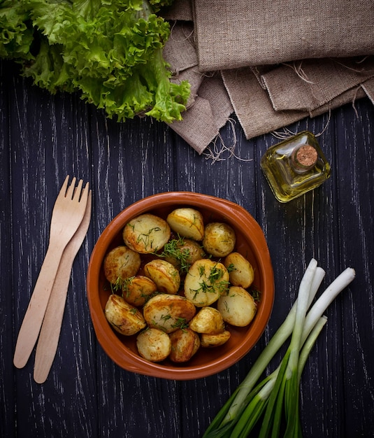 Patatas Asadas Con Eneldo