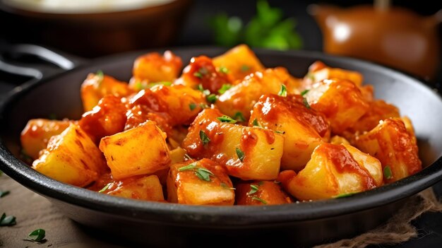 Patatas bravas espanholas geradas por IA