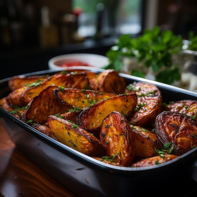 Patatas Bravas knusprige gebratene Kartoffeln mit würziger Tomatensauce und Aioli Tapas