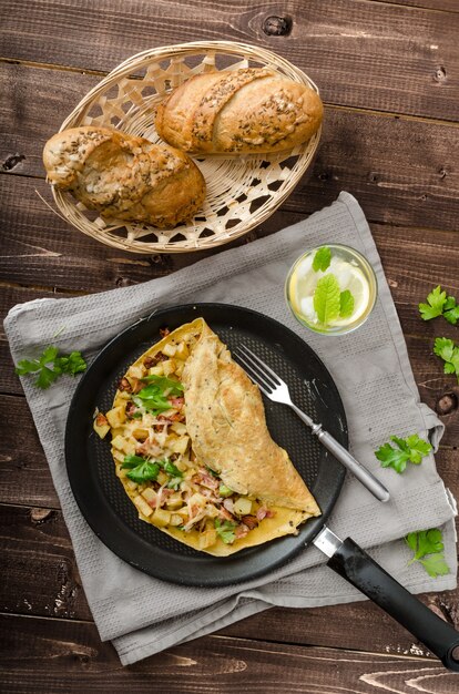 patatas con champiñones