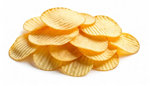 patatas fritas aisladas sobre un fondo blanco