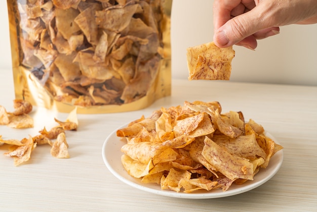 Patatas fritas crujientes de malanga dulce - Aperitivo saludable