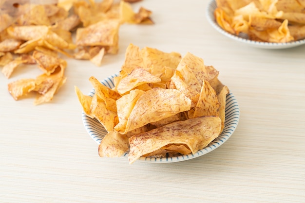 Patatas fritas crujientes de malanga dulce - Aperitivo saludable