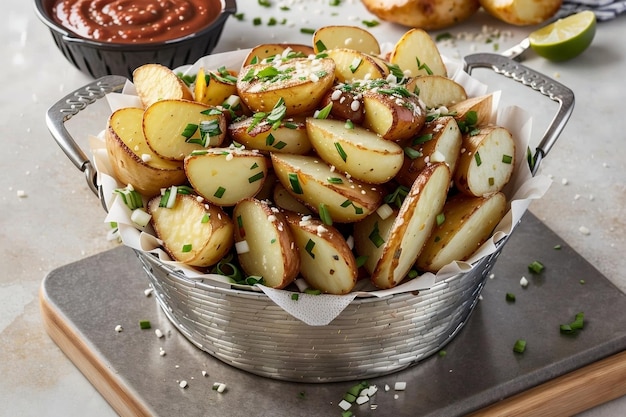 Foto patatas fritas en un cuenco